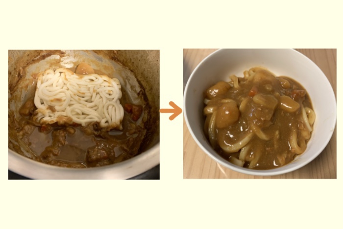 ホットクックで作るカレーうどん