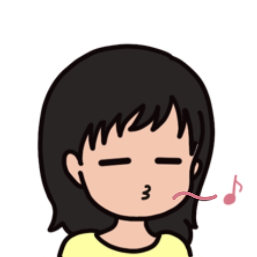 口笛を吹くゆみなかのイラスト