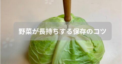 野菜が長持ちする保存のコツを紹介した記事のアイキャッチ画像