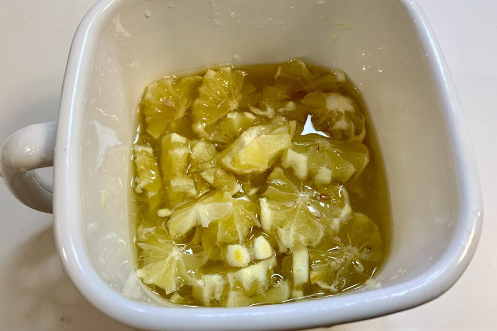 レモンで作った発酵シロップ
